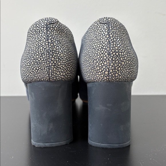 Camper Myriam platform Block heel nubuck suede leather blue white lace up US8.5 - Picture 11 of 13